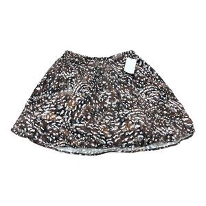 Bella Dahl Girl Brown Feather Print Flutter Skirt 14